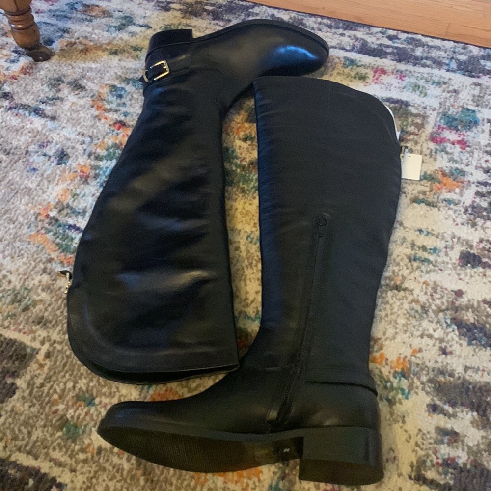 Steve Madden Salie Tall Boots Genuine Black Leather
